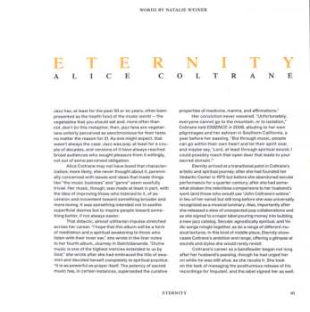 LP Alice Coltrane: Eternity CLR