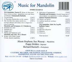 CD Alison Stephens: Music For Mandolin