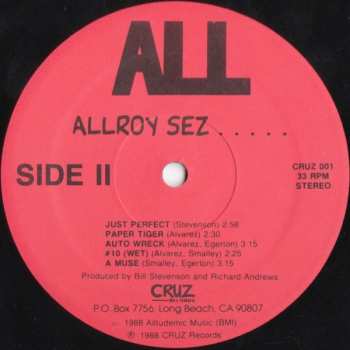 LP ALL: Allroy Sez .....