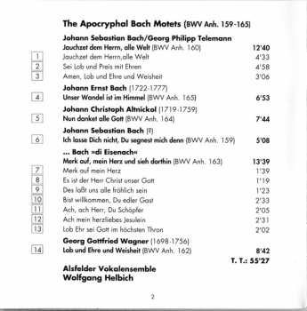 CD Wolfgang Helbich: The Apocryphal Bach Motets (BWV Anh. 159 — 165)