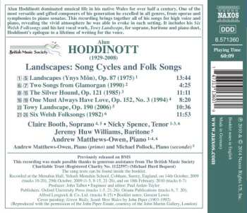 CD Alun Hoddinott: Landscapes - Song Cycles And Folksongs
