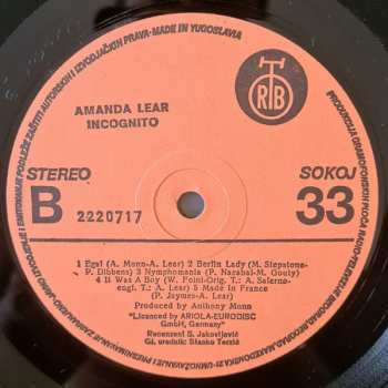 LP Amanda Lear: Incognito