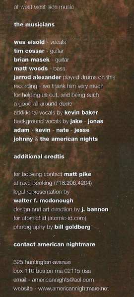 LP American Nightmare: Background Music Lt