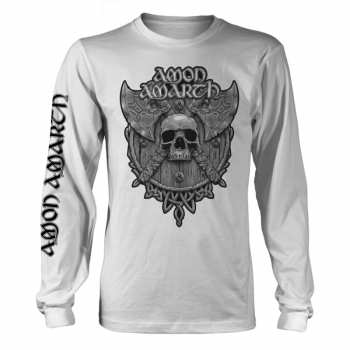 Merch Amon Amarth: Hosszú ujjú póló Grey Skull (white)