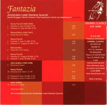 CD Amsterdam Loeki Stardust Quartet: Fantazia: Henry Purcell