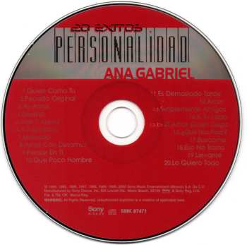 CD Ana Gabriel: Personalidad