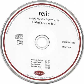 CD Anders Ericson: Relic (Music For The French Lute)
