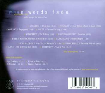 CD/DVD Anderson & Roe Piano Duo: When Words Fade