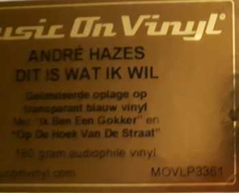 LP André Hazes: Dit Is Wat Ik Wil NUM | LTD | CLR