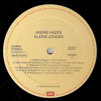 LP André Hazes: Kleine Jongen