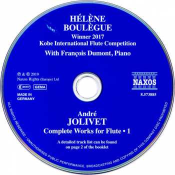 CD André Jolivet: Complete Works For Flute • 1