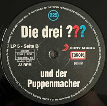 5LP/Dobozkészlet André Marx: Die Drei ??? 225 - Und Der Puppenmacher CLR | LTD