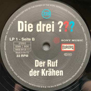2LP André Minninger: Die Drei ??? 228 - Der Ruf Der Krähen