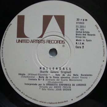 LP André Previn: Rollerball (Banda Sonora Original De La Pelicula)