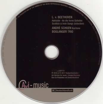 CD Ludwig van Beethoven: Irish & Scottish Songs, In Questa Tomba Oscura, Adelaide, An Die Ferne Geliebte