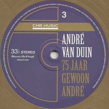 2LP André van Duin: 75 Jaar Gewoon André CLR | LTD | NUM