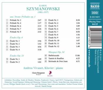 CD Karol Szymanowski: Andrea Vivanet Plays Karol Szymanowski Piano Works
