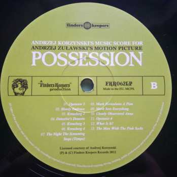 LP Andrzej Korzyński: Andrzej Korzynski's Music Score For Andrzej Zuławski's Motion Picture Possession