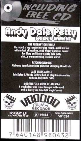 LP/CD Andy Dale Petty: Frick's Lament