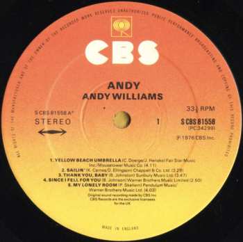 LP Andy Williams: Andy