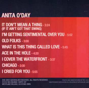 CD Anita O'day: There's Only One...