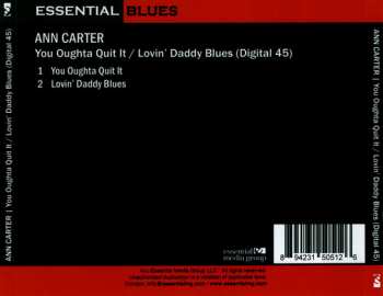 CD Ann Carter: You Oughta Quit It / Lovin' Daddy Blues (Digital 45)