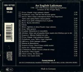 CD Anonymous 4: An English Ladymass (Medieval Chant And Polyphony)