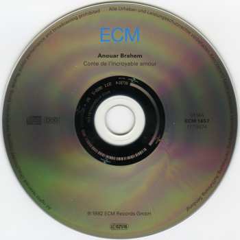 CD Anouar Brahem: Conte De L'Incroyable Amour