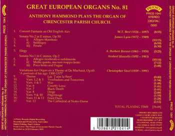 CD Anthony Hammond: Great European Organs No. 81