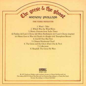 2CD/DVD/Dobozkészlet Anthony Phillips: The Geese & The Ghost