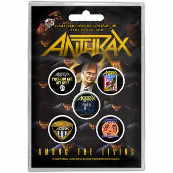 Merch Anthrax: Kitűző készlet Among The Living