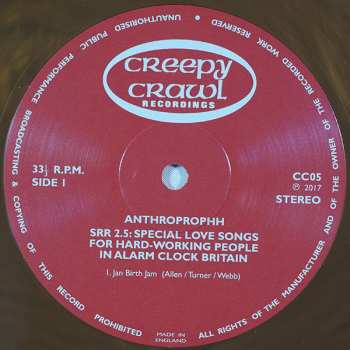 LP Anthroprophh: SRR 2.5 Special Love Songs For Hard-Working People In Alarm Clock Britain LTD | CLR