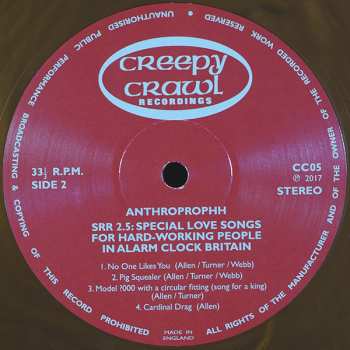 LP Anthroprophh: SRR 2.5 Special Love Songs For Hard-Working People In Alarm Clock Britain LTD | CLR