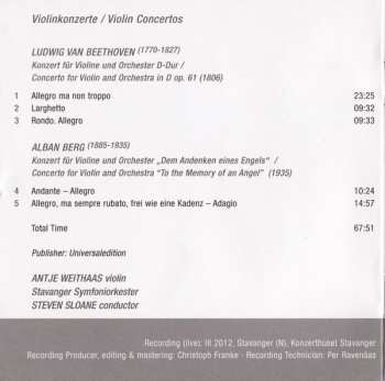 CD Ludwig van Beethoven: Violin Concertos