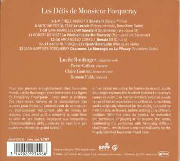 CD Arcangelo Corelli: Les Défis de Mr. Forqueray = Mr Forqueray's Favourites