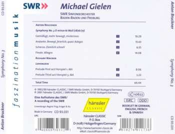 CD Richard Wagner: Symphony No. 3 D Minor; Lohengrin – Preludes