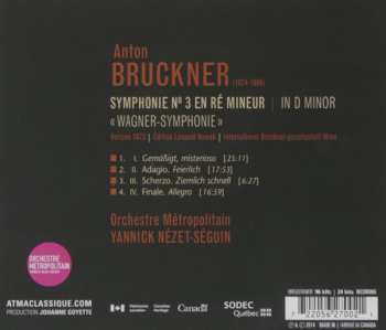 CD Yannick Nézet-Séguin: Symphonie N° 3 En Ré Mineur «Wagner Symphonie» (Version Original, 1873)