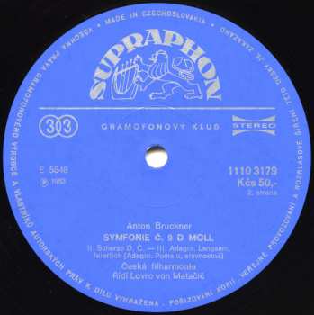 LP The Czech Philharmonic Orchestra: Symphony No.9