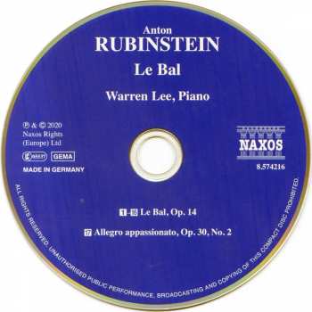 CD Anton Rubinstein: Le Bal