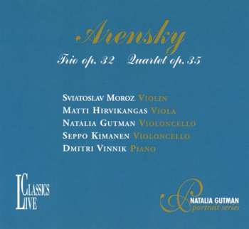 CD Anton Stepanovich Arensky: Klaviertrio Nr.1 Op.32