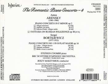 CD Anton Stepanovich Arensky: Piano Concerto In F Minor, Op 2; Fantasia On Russian Folksongs, Op 48 / Piano Concerto No 1 In B Flat, Op 16