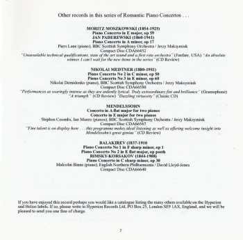 CD Anton Stepanovich Arensky: Piano Concerto In F Minor, Op 2; Fantasia On Russian Folksongs, Op 48 / Piano Concerto No 1 In B Flat, Op 16