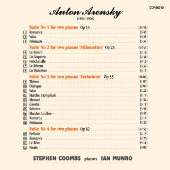 CD Anton Stepanovich Arensky: Suites for Two Pianos