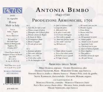 3CD/Dobozkészlet Armonia delle Sfere: Produzioni Armoniche, 1701