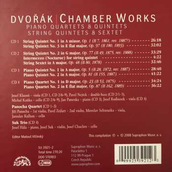 4CD/Dobozkészlet Antonín Dvořák: Chamber Works - Piano Quartets & Quintets - String Quintets & Sextet