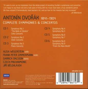6CD/Dobozkészlet Antonín Dvořák: Complete Symphonies & Concertos