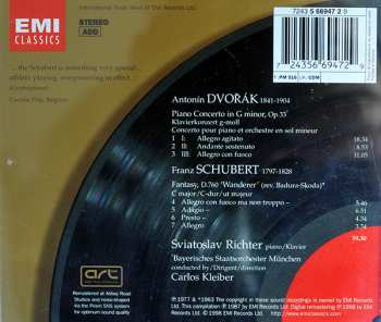 CD Antonín Dvořák: Dvořák: Piano Concerto - Schubert: 'Wanderer Fantasy'