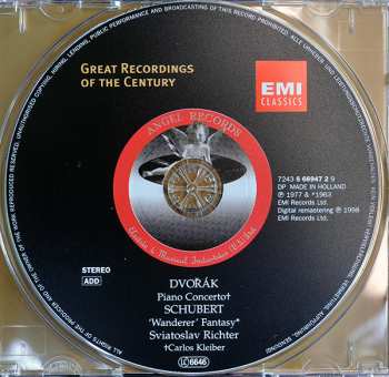 CD Antonín Dvořák: Dvořák: Piano Concerto - Schubert: 'Wanderer Fantasy'