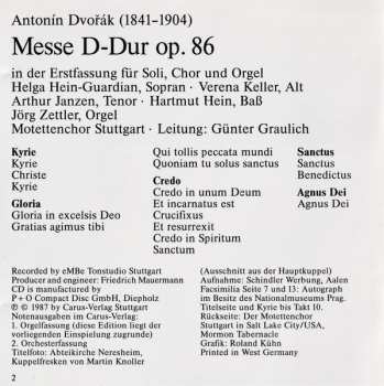 CD Antonín Dvořák: Messe D-Dur