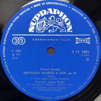 3LP/Dobozkészlet Antonín Dvořák: Smyčcové Kvartety
